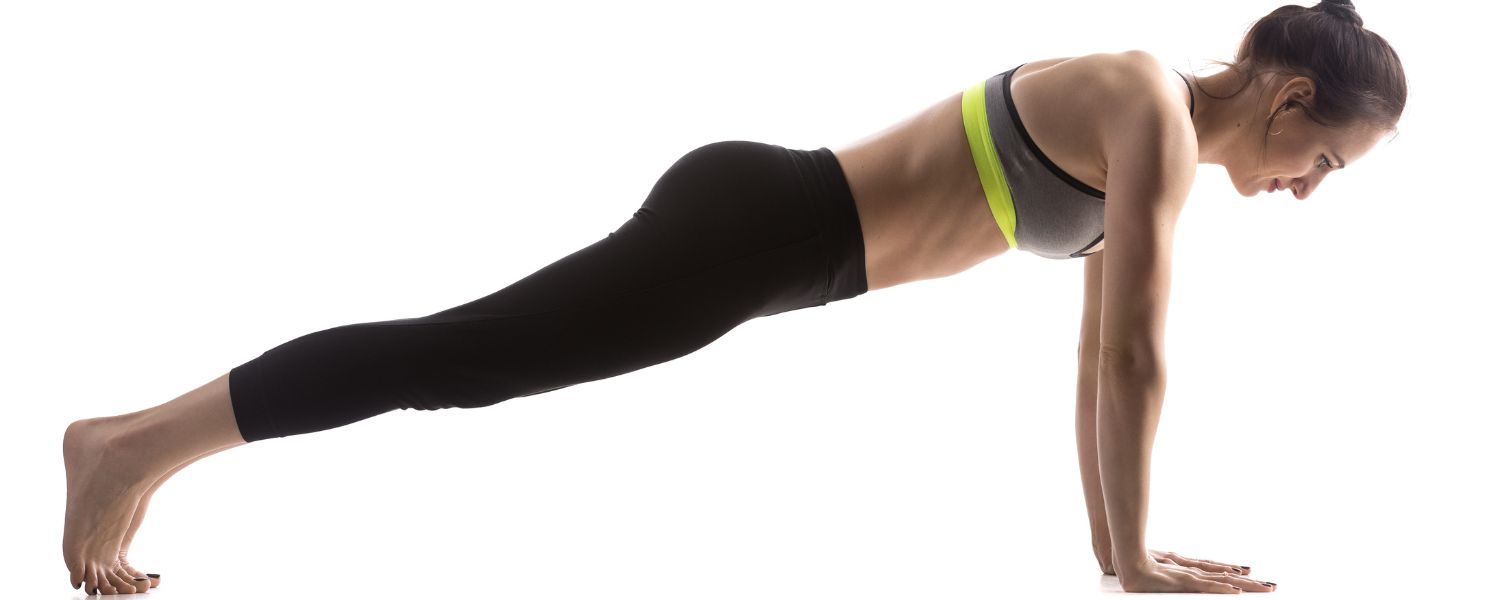 Girl practice Plank Pose